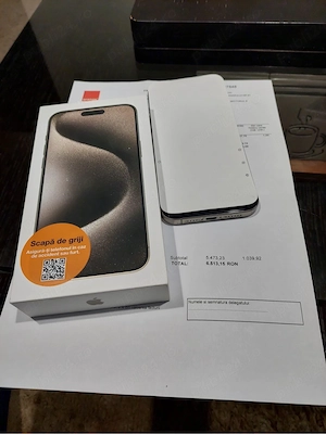 iPhone 15 Pro Max Natural Titanium   256GB | Impecabil | Garanție Orange 2027