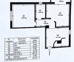 Zona Bucovina, 2 camere, decomandat, 62 mp, boxa la subsol - imagine 9
