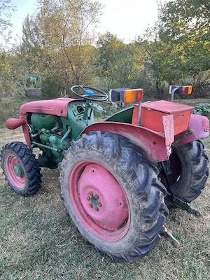Vand tractor SAME, 25 CP, 4x4, cardan central, cu plug cu două brazde și remorcuță - imagine 3