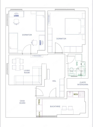 Apartament 3 Camere Rond Decebal 70mp - imagine 7