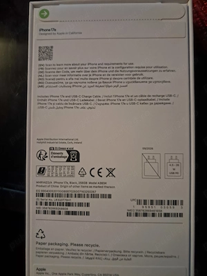 Vând  Iphone 17e 256Gb Black 
