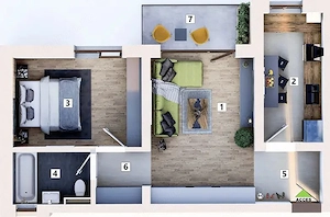 Apartament 2 camere cu loc de parcare inclus - imagine 13
