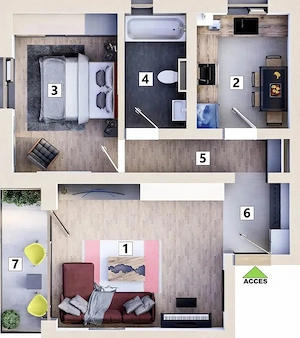 Apartament 2 camere cu loc de parcare inclus - imagine 18