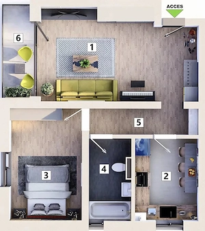 Apartament 2 camere cu loc de parcare inclus - imagine 16