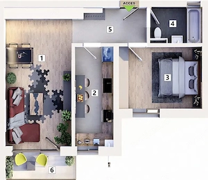 Apartament 2 camere cu loc de parcare inclus - imagine 19