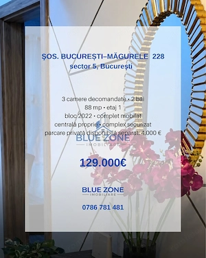 Apartament 3 camere I Bloc 2022 I Centrala proprie I 88 mp - imagine 15