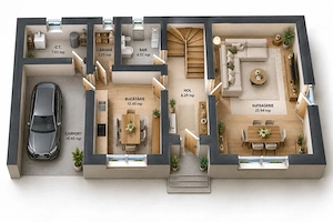 Casa individuala cu 4 camere si teren 486 mp de vanzare in Poplaca - imagine 20