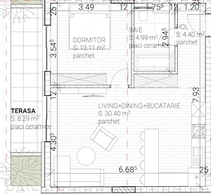 Apartament 2 camere | 53 mp utili + terasă | Etaj retras | Marăști – Pod IRA - imagine 3