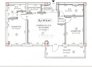 TORONTALULUI - ETAJ 8 LIFT - BLOC NOU - 3 CAMERE - 2 BAI - INCALZIRE PARDOSEALA - imagine 8