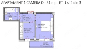 Apartamente 1 si 2 camere decomandate LUNCA CETĂȚUII, IASI. COMISION 0% pentru cumpărător   - imagine 4