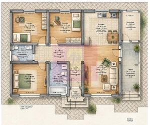 Sabareni, casa noua parter, 4 cam + dep., supraf. 143 mp, curte 452 mp - imagine 3