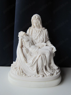 cadou rar Pieta Micelangelo originala A.Giannelli 1990 soclu marmura