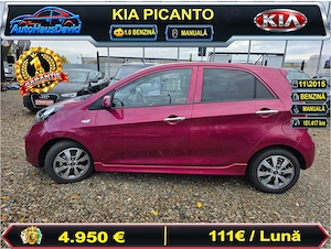 kia picanto 1.0 benzina 70 cp euro 5 unic proprietar incalzire scaune - imagine 3
