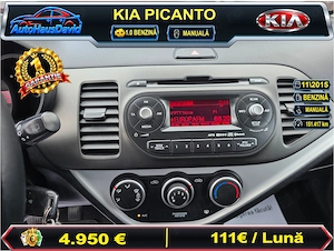 kia picanto 1.0 benzina 70 cp euro 5 unic proprietar incalzire scaune - imagine 8