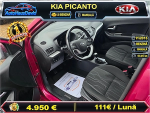 kia picanto 1.0 benzina 70 cp euro 5 unic proprietar incalzire scaune - imagine 5