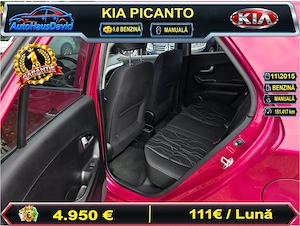 kia picanto 1.0 benzina 70 cp euro 5 unic proprietar incalzire scaune - imagine 9