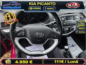 kia picanto 1.0 benzina 70 cp euro 5 unic proprietar incalzire scaune - imagine 6