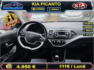 kia picanto 1.0 benzina 70 cp euro 5 unic proprietar incalzire scaune - imagine 4