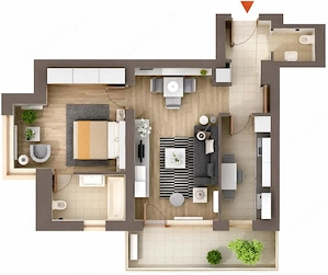 Apartament 2 camere 63mp | Băneasa | Mobilat Modern | Spatios - imagine 7