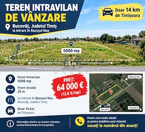 Teren constructii, Bucovat, din drumul principal