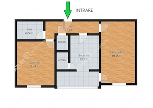 Apartament cu 2 camere decomandate si pivnita zona Semaforului - imagine 9