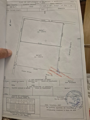 Vand Teren 1500 m2 intravilan, Tancabesti Snagov