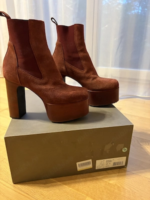 Ghete Rick Owens Platform Kiss Boots din piele întoarsă   Originale, Mărimea 38