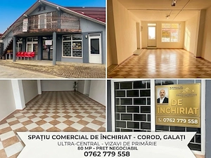 Spațiu comercial de închiriat-80 mp.