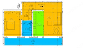 Proprietar apartament 2 camere 60 mp utili bloc nou mobilat - imagine 9