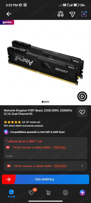 Vand 2x16 Gb Ram