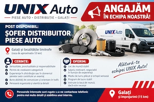 Angajam sofer distribuitor piese auto full time 8h