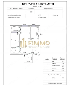 Apart 3 cam | Loc parcare | 67mp | Suceava | ID:2062 - imagine 8