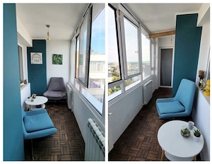 Apartament 2 camere decomandat, Mazepa 1   Potcoava, Galați | 2 balcoane, vedere Dunăre, mobilat și  - imagine 1