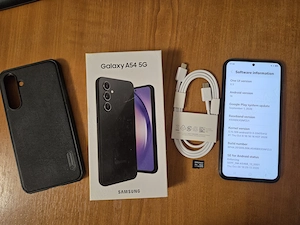 Samsung Galaxy A54 5G, 8 GB RAM  128 GB, Awesome Graphite, dual sim, cutie,husa,cablu si card de 32G