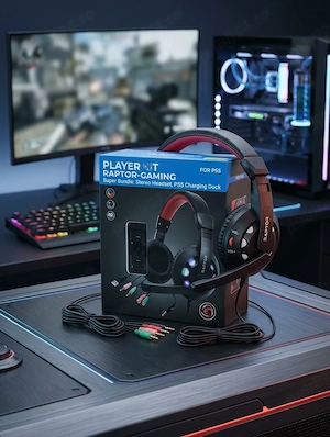 casti raptor gaming pt. playstation si pc cu placa incarcare pt controlere mai multe in descriere